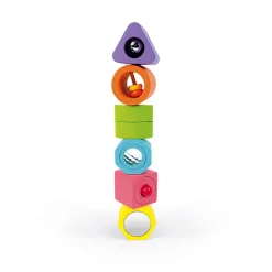 I Wood Shapes and Sounds 6 Block Puzzle by Janod