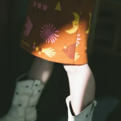 Jacqueline Skirt in Gingerbread Daleyden Fête Jacquard by Misha & Puff - Last Ones In Stock - 3-4 Years
