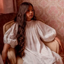 Jasmine Dress in Vintage White by Faune