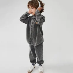 Jazy Kid's Denim Trousers in Grey by American Vintage