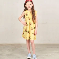 Jersey Marten Kids Dress in Yellow by The Animals Observatory