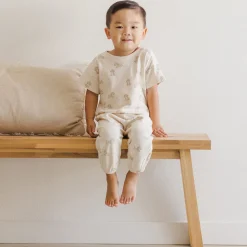 Jersey Tee + Pant Set in Puppies by Quincy Mae