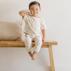 Jersey Tee + Pant Set in Puppies by Quincy Mae