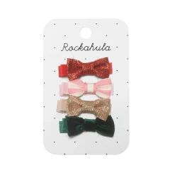 Jolly Christmas Mini Bow Clips by Rockahula