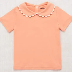 Jumbo Rickrack Collar Tee in Flamingo by Misha & Puff