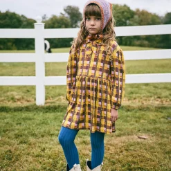 Junior Scout Dress in Plum Watercolour Plaid by Misha & Puff