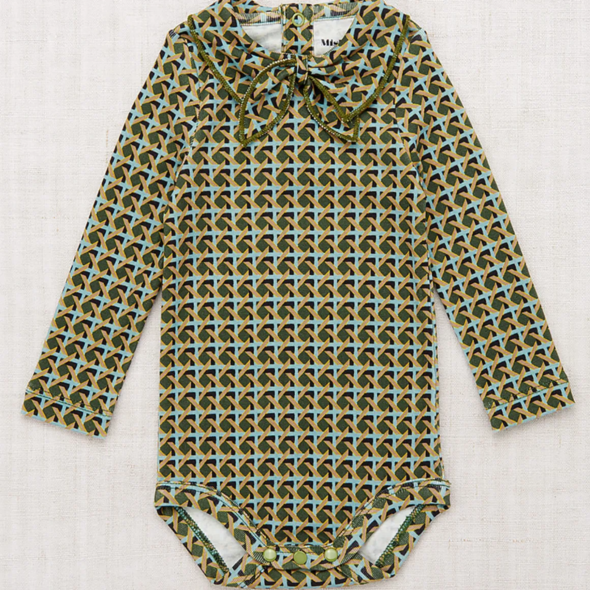 Junior Scout Onesie in Leaf Lattice by Misha & Puff