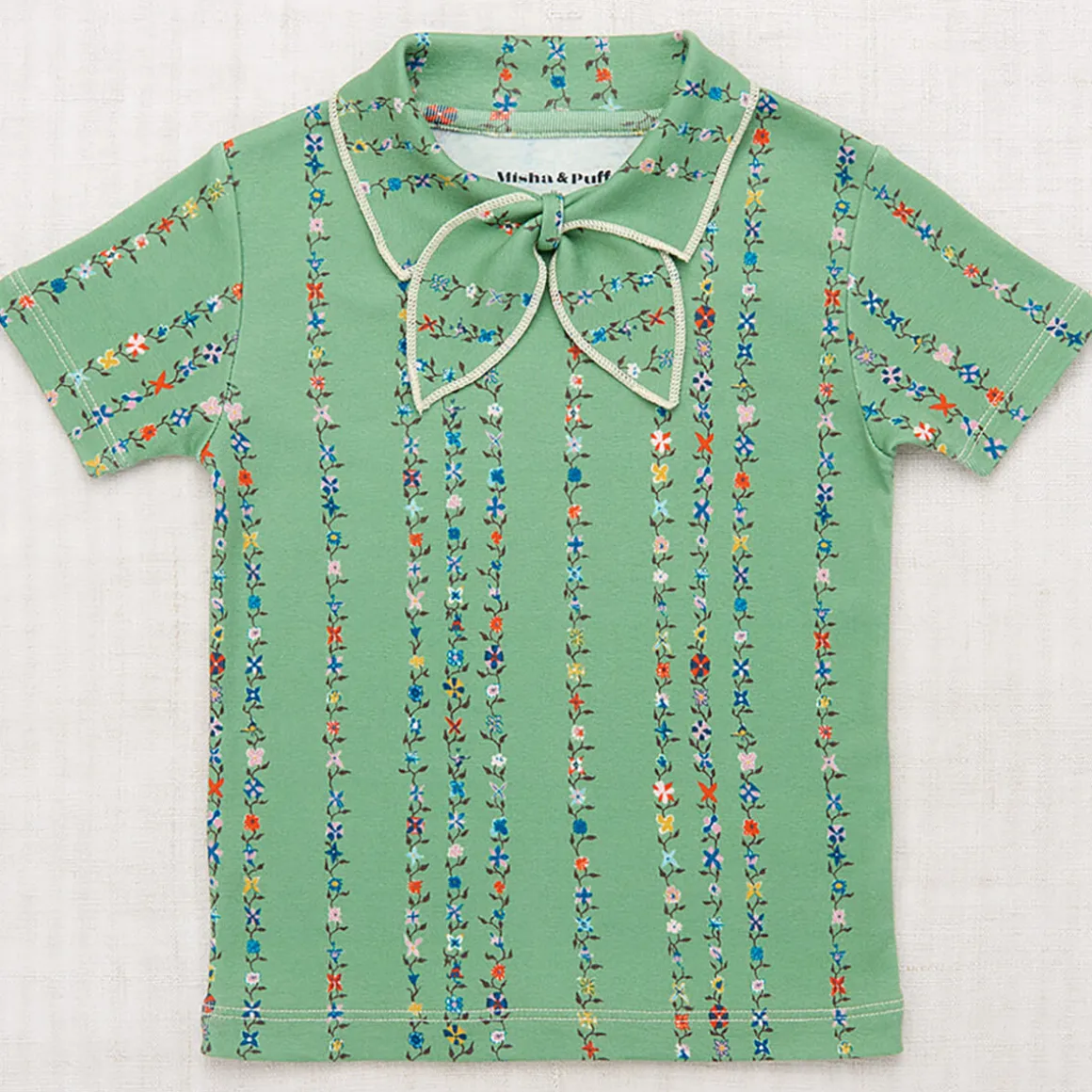 Junior Scout Tee in Jadeite Little Botanica by Misha & Puff