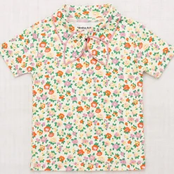 Junior Scout Tee in String / Hazy Lilac Brimfield by Misha & Puff