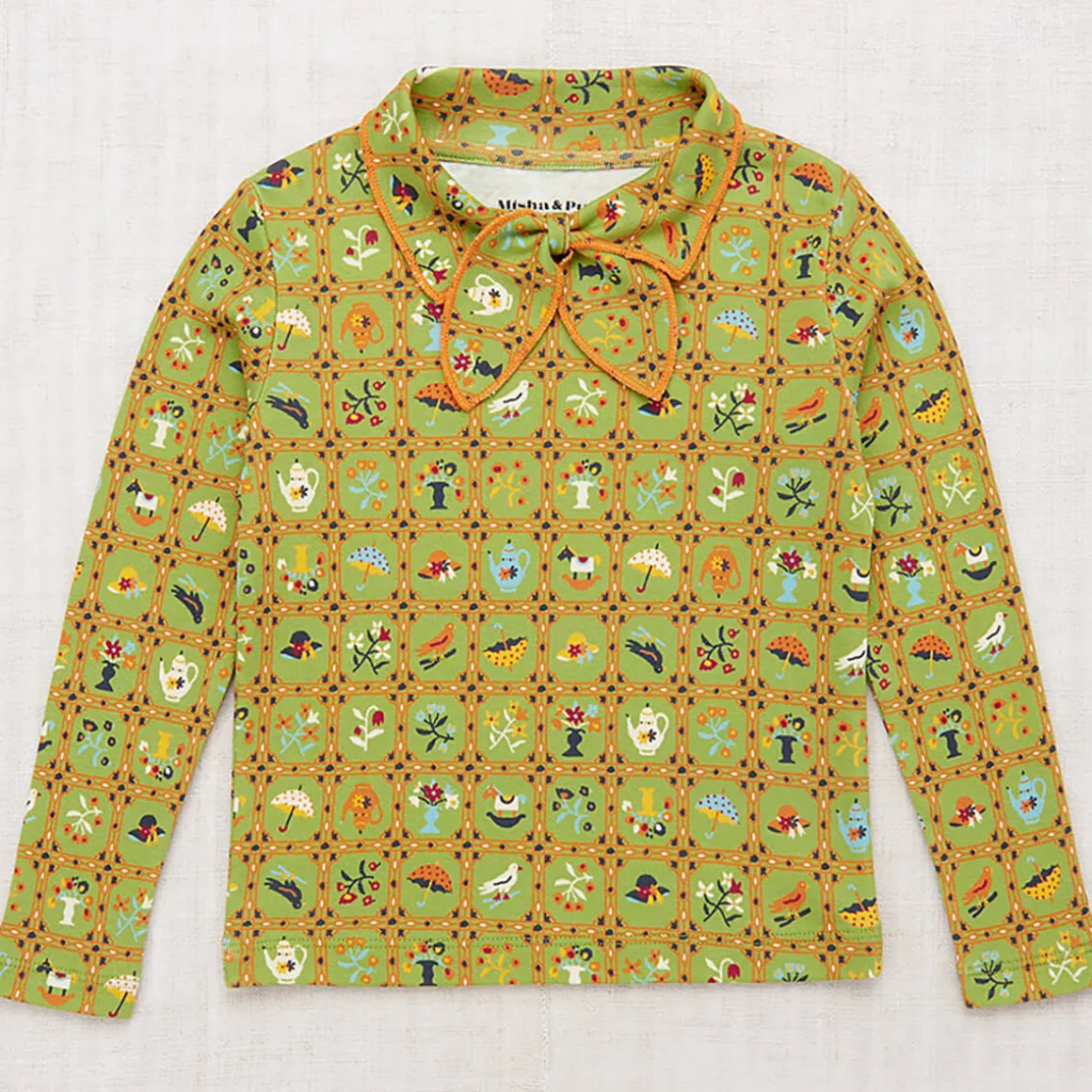 Junior Scout Top in Sprig Trellis by Misha & Puff