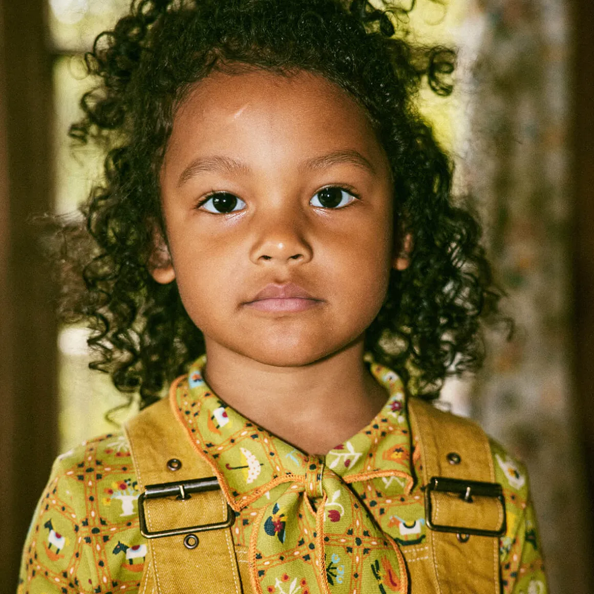 Junior Scout Top in Sprig Trellis by Misha & Puff