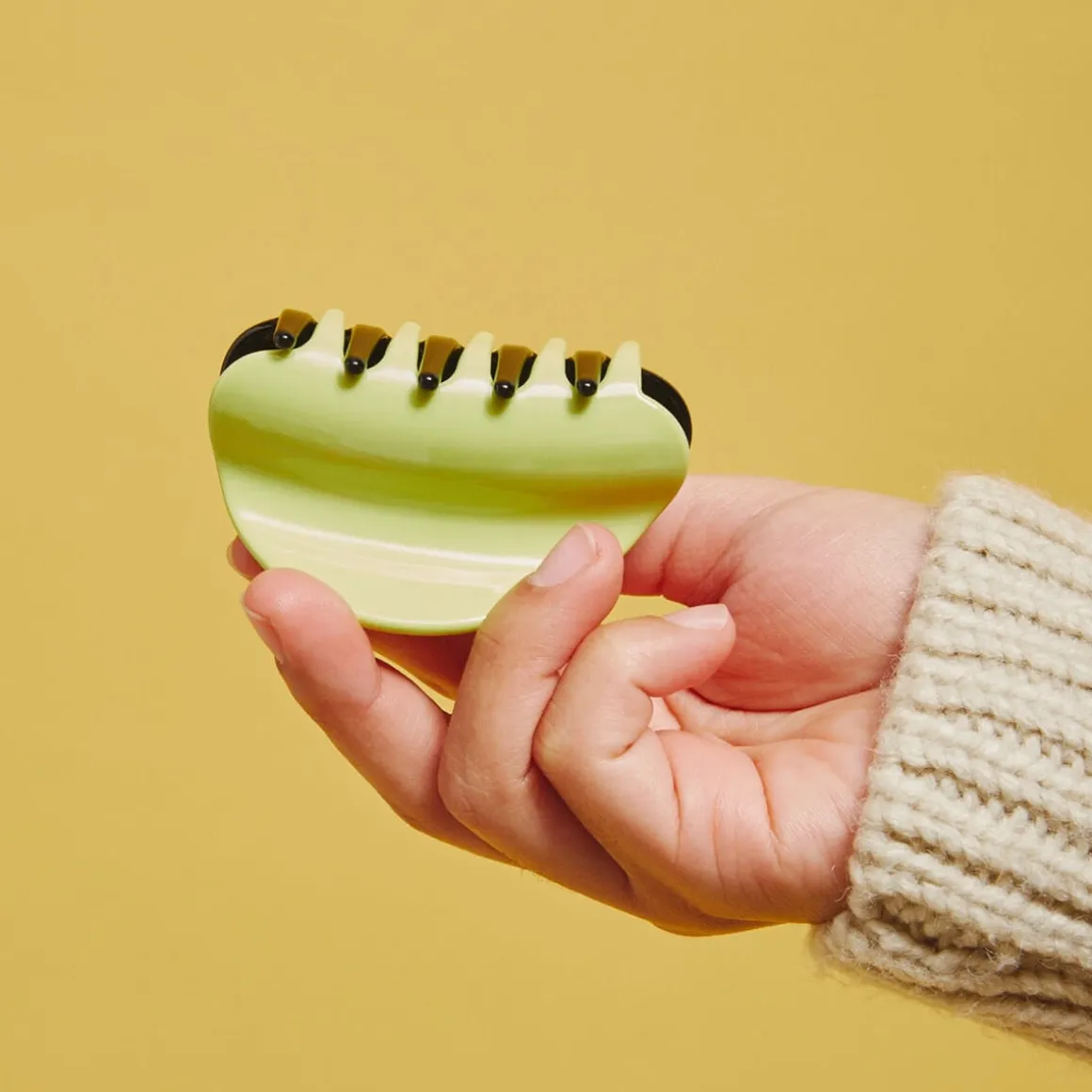 Juno Hair Claw in Black + Chartreuse by Chunks