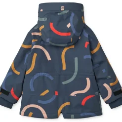 Kalle Snow Jacket in Graphic Swirls / Classic Navy by Liewood
