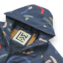 Kalle Snow Jacket in Graphic Swirls / Classic Navy by Liewood