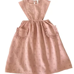 Karla Apron Dress in Pink Sand by Liilu - Last One In Stock - 6 Years