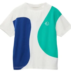 Keel Tee in Ecru, Blue & Green by Wynken