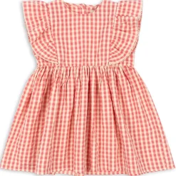Kim Frill Dress in Flamingo Plume Check by Konges Slojd