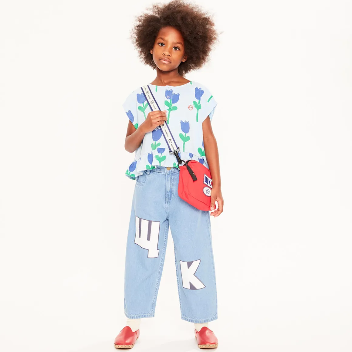 Kite Tee in Ecru Tulips by Wynken