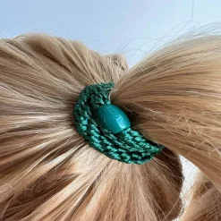 Kknekki Snag Free Hair Band in Forest Green by Bon Dep