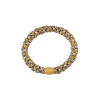 Kknekki Snag Free Hair Band in Green / Gold / Nougat Glitter by Bon Dep