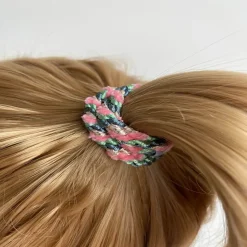 Kknekki Velvet Glitter Hair Band in Teal Pink Mix by Bon Dep