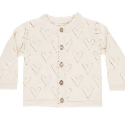 Knit Cardigan in Ivory by Quincy Mae