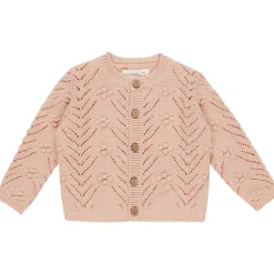 Knit Cardigan in Melon by Quincy Mae