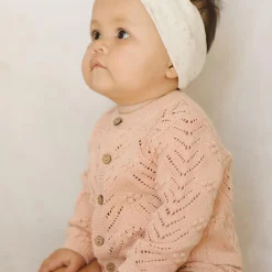 Knit Cardigan in Melon by Quincy Mae