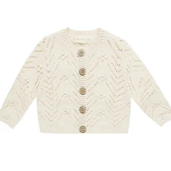 Knit Cardigan in Natural by Quincy Mae