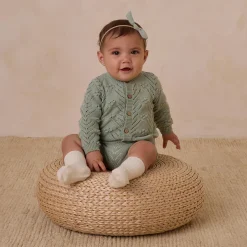 Knit Cardigan in Sage by Quincy Mae