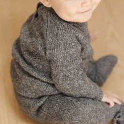 Knit Sweater in Heathered Indigo by Quincy Mae