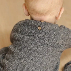 Knit Sweater in Heathered Indigo by Quincy Mae