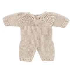 Knitted Pajamas Doll Outfit (21cm) in Linen by Miniland