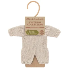 Knitted Pajamas Doll Outfit (21cm) in Linen by Miniland
