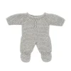 Knitted Pajamas Doll Outfit (21cm) in Grey by Miniland