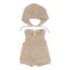 Knitted Romper & Bonnet Doll Outfit (38cm) by Miniland