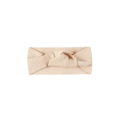 Knotted Headband in Shell Pointelle by Quincy Mae