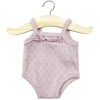 Lace Trim Pointelle Sleeveless Bodysuit (34cm Doll) in Old Rose by Minikane