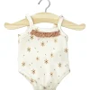 Lace Trim Ribbed Sleeveless Bodysuit (34cm Doll) in Winter Flowers by Minikane