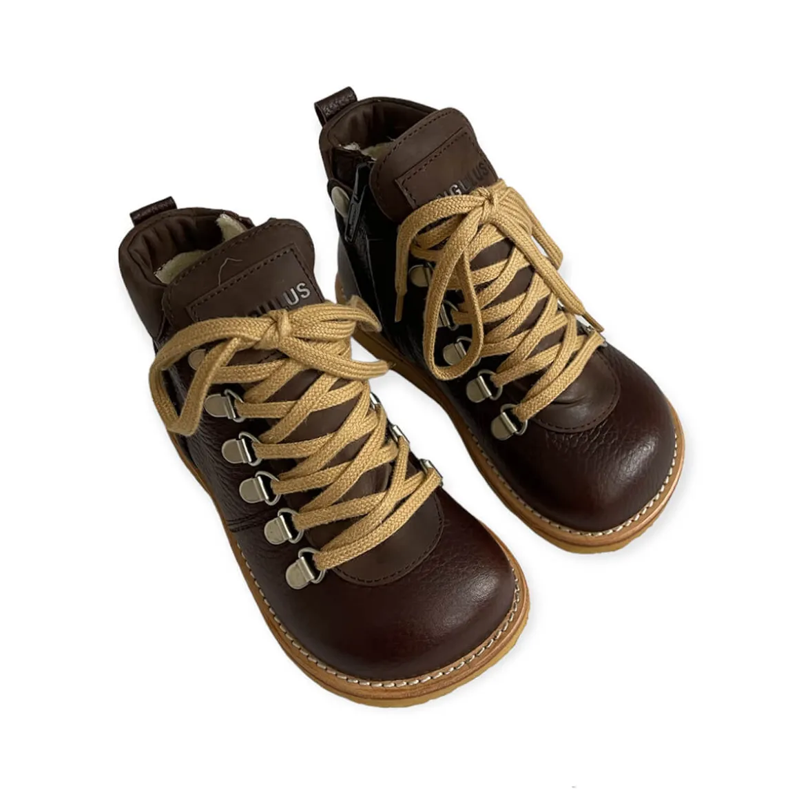 Lace Up Boots With Zipper in Angulus Brown by Angulus - Last One In Stock - 25 EUR