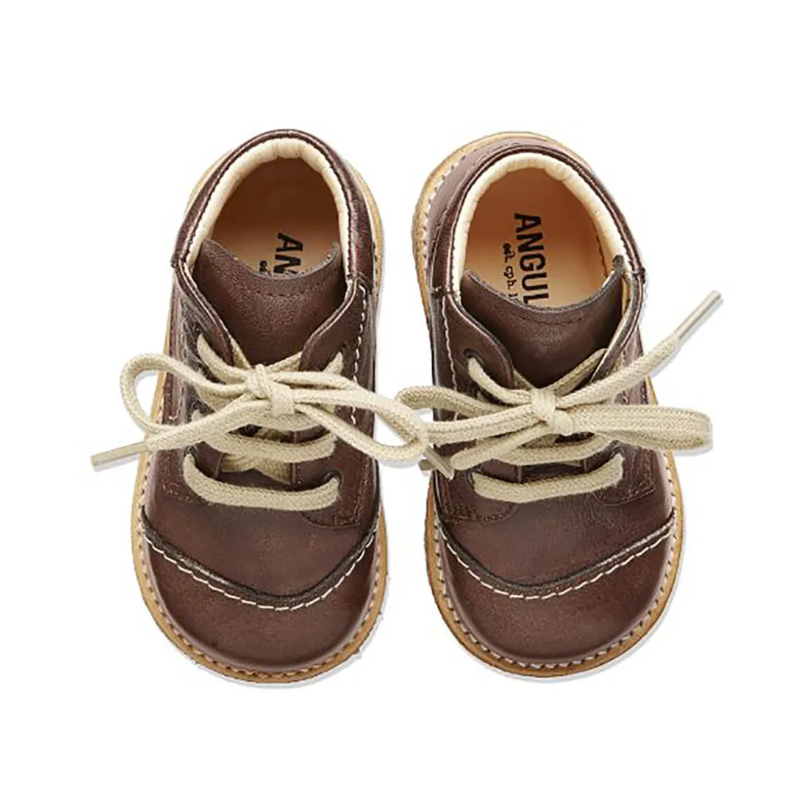 Lace Up Starter Boots in Angulus Brown (Contrast Stitching) by Angulus - Last One In Stock - 20 EUR