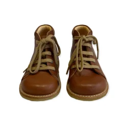 Lace Up Starter Boots in Cognac by Angulus