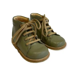 Lace Up Starter Boots in Light Khaki by Angulus - Last Ones In Stock - EUR 20-22