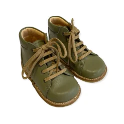 Lace Up Starter Boots in Light Khaki by Angulus - Last Ones In Stock - EUR 20-22