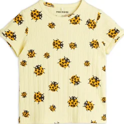 Ladybugs AOP T Shirt in Yellow by Mini Rodini