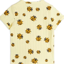 Ladybugs AOP T Shirt in Yellow by Mini Rodini