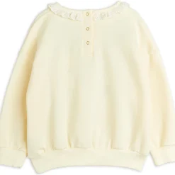 Ladybugs Embroidered Lace Sweatshirt in Off White by Mini Rodini