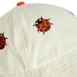 Ladybugs Embroidered Sun Hat by Mini Rodini