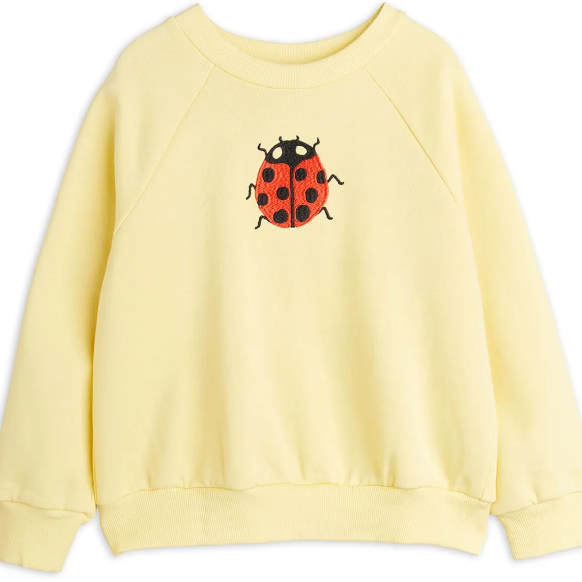 Ladybugs Embroidered Sweatshirt in Yellow by Mini Rodini