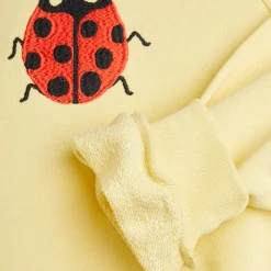 Ladybugs Embroidered Sweatshirt in Yellow by Mini Rodini
